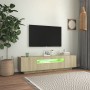 TV-Schrank mit LED-Leuchten Sonoma-Eiche 160x35x40 cm von vidaXL, TV-Möbel - Ref: Foro24-804430, Preis: 110,11 €, Rabatt: %