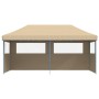Tienda de fiesta plegable Pop-Up con 3 paredes laterales beige