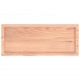 Estante pared madera roble tratada marrón claro 100x40x(2-4) cm