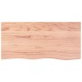 Estante pared madera roble tratada marrón claro 100x50x(2-4) cm