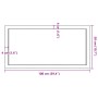 Estante pared madera roble tratada marrón claro 100x50x(2-4) cm