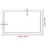 Estante pared madera roble tratada marrón claro 100x60x(2-4) cm