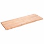 Estante pared madera roble tratada marrón claro 140x50x(2-4) cm