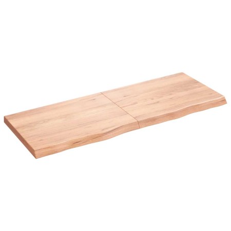 Estante pared madera roble tratada marrón claro 160x60x(2-6) cm