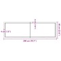 Estante pared madera roble tratada marrón claro 200x60x(2-4) cm