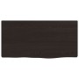 Estante de pared madera roble tratada marrón oscuro 40x20x2 cm