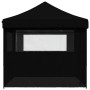 Tienda de fiesta plegable Pop-Up con 4 paredes laterales negra