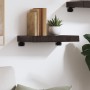 Estante pared madera roble tratada marrón oscuro 40x30x(2-6) cm