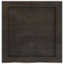 Estante pared madera roble tratada marrón oscuro 40x40x(2-4) cm