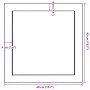 Estante pared madera roble tratada marrón oscuro 40x40x(2-4) cm