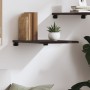 Estante de pared madera roble tratada marrón oscuro 40x50x2 cm