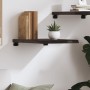 Estante pared madera roble tratada marrón oscuro 40x50x(2-4) cm