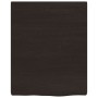 Estante pared madera roble tratada marrón oscuro 40x50x(2-4) cm