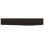 Estante de pared madera roble tratada marrón oscuro 60x10x4 cm