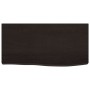 Estante pared madera roble tratada marrón oscuro 60x30x(2-6) cm