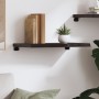 Estante pared madera roble tratada marrón oscuro 60x40x(2-4) cm
