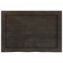 Estante pared madera roble tratada marrón oscuro 60x40x(2-4) cm