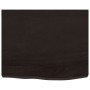 Estante pared madera roble tratada marrón oscuro 60x50x(2-6) cm