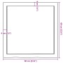 Estante pared madera roble tratada marrón oscuro 60x60x(2-4) cm