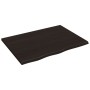 Estante de pared madera roble tratada marrón oscuro 80x60x2 cm