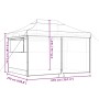 Tienda de fiesta plegable Pop-Up con 4 paredes laterales negra
