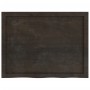 Estante pared madera roble tratada marrón oscuro 80x60x(2-6) cm