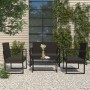 Juego de jardín con cojines 4 piezas ratán sintético negro de vidaXL, Sofás de exterior - Ref: Foro24-319199, Precio: 222,59 ...