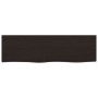 Estante pared madera roble tratada marrón oscuro 100x30x(2-4)cm