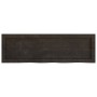 Estante pared madera roble tratada marrón oscuro 100x30x(2-4)cm