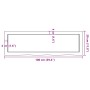 Estante pared madera roble tratada marrón oscuro 100x30x(2-4)cm