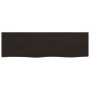 Estante pared madera roble tratada marrón oscuro 100x30x(2-6)cm