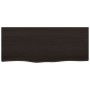 Estante de pared madera roble tratada marrón oscuro 100x40x2 cm