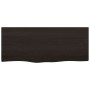 Estante pared madera roble tratada marrón oscuro 100x40x(2-4)cm