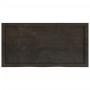 Estante pared madera roble tratada marrón oscuro 100x50x(2-4)cm