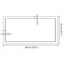Estante pared madera roble tratada marrón oscuro 100x50x(2-4)cm