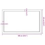 Estante pared madera roble tratada marrón oscuro 100x60x(2-4)cm
