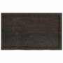 Estante pared madera roble tratada marrón oscuro 100x60x(2-6)cm