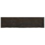 Estante pared madera roble tratada marrón oscuro 120x30x(2-6)cm