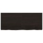 Estante pared madera roble tratada marrón oscuro 120x50x(2-4)cm