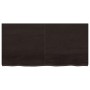 Estante pared madera roble tratada marrón oscuro 120x60x(2-6)cm