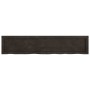 Estante pared madera roble tratada marrón oscuro 140x30x(2-6)cm