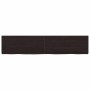 Estante pared madera roble tratada marrón oscuro 140x30x(2-6)cm