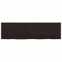 Estante pared madera roble tratada marrón oscuro 140x40x(2-6)cm