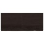 Estante pared madera roble tratada marrón oscuro 140x60x(2-4)cm