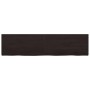 Estante pared madera roble tratada marrón oscuro 160x40x(2-4)cm
