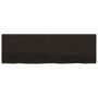 Estante pared madera roble tratada marrón oscuro 160x50x(2-4)cm