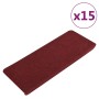 Selbstklebende Stufenmatte 15 Stück rot 65x24,5x3,5cm von vidaXL, Treppenmatten - Ref: Foro24-343480, Preis: 37,01 €, Rabatt: %