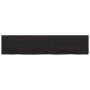 Estante pared madera roble tratada marrón oscuro 180x40x(2-6)cm