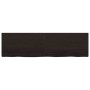 Estante pared madera roble tratada marrón oscuro 180x50x(2-4)cm