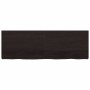 Estante pared madera roble tratada marrón oscuro 180x60x(2-6)cm